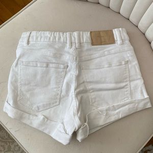 Zara white denim shorts